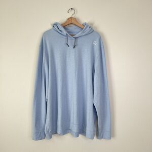 Rhoback Hesi Performance Hoodie Mens 3XL Light Blue Pullover Golf Stretch